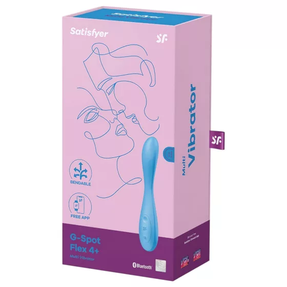 Satisfyer G-spot Flex 4 - vibrátor na G-bod ovládaný aplikací (tyrkysový)