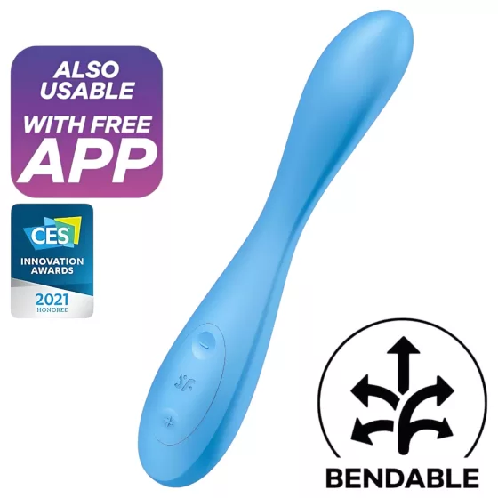 Satisfyer G-spot Flex 4 - vibrátor na G-bod ovládaný aplikací (tyrkysový)