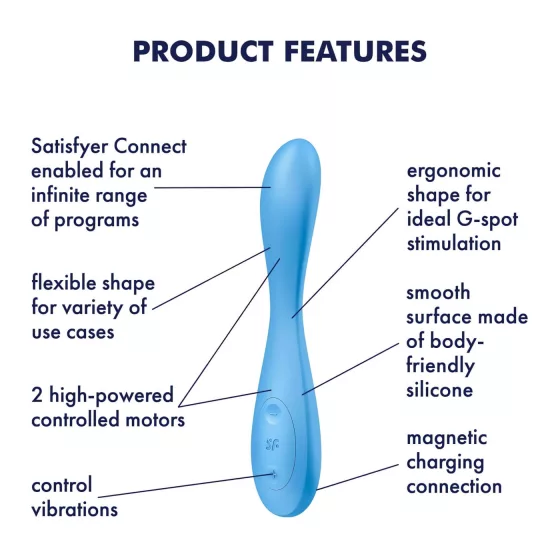 Satisfyer G-spot Flex 4 - vibrátor na G-bod ovládaný aplikací (tyrkysový)
