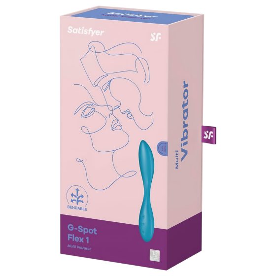 Satisfyer G-spot Flex 1 – akumulátorový, vodotěsný vibrátor na G-bod (zelený)