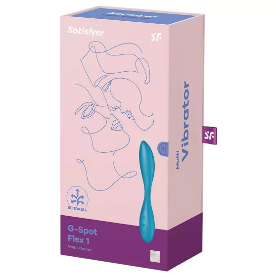 Satisfyer G-spot Flex 1 - akumulátorový, vodotěsný vibrátor na G-bod (zelený)