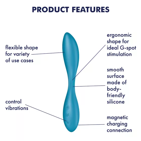 Satisfyer G-spot Flex 1 - akumulátorový, vodotěsný vibrátor na G-bod (zelený)