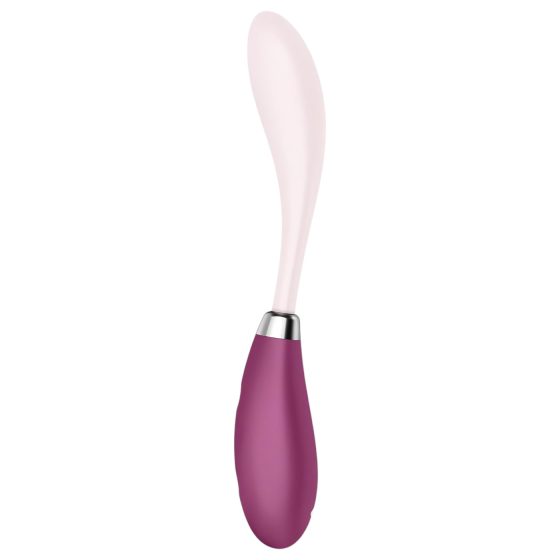 Satisfyer G-Spot Flex 3 - akumulátorový G-bod vibrátor (růžovo-červený)