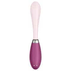   Satisfyer - vibrátor na G bod - flexibilní, dobíjecí - růžovo-červený