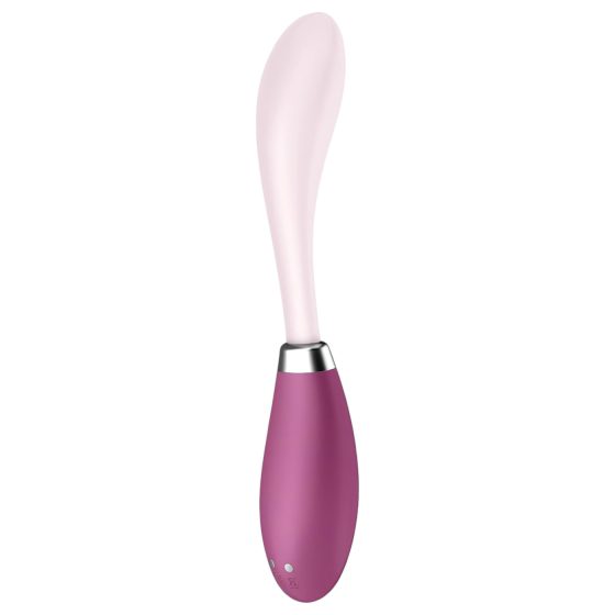 Satisfyer G-Spot Flex 3 - akumulátorový G-bod vibrátor (růžovo-červený)