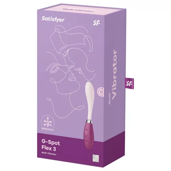 Satisfyer G-Spot Flex 3 - akumulátorový vibrátor na bod G (růžový)