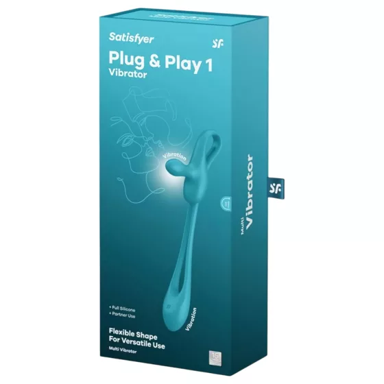 / Satisfyer Plug & Play - akumulátorový anální vibrátor a erekční kroužek (modrý)