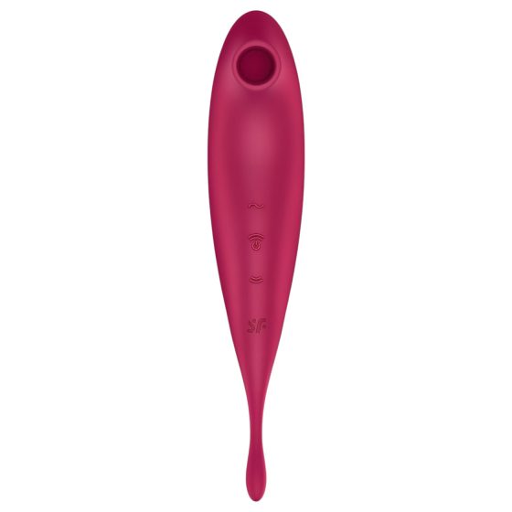 Satisfyer Twirling Pro - chytrý 2v1 vibrátor na klitoris (červený)