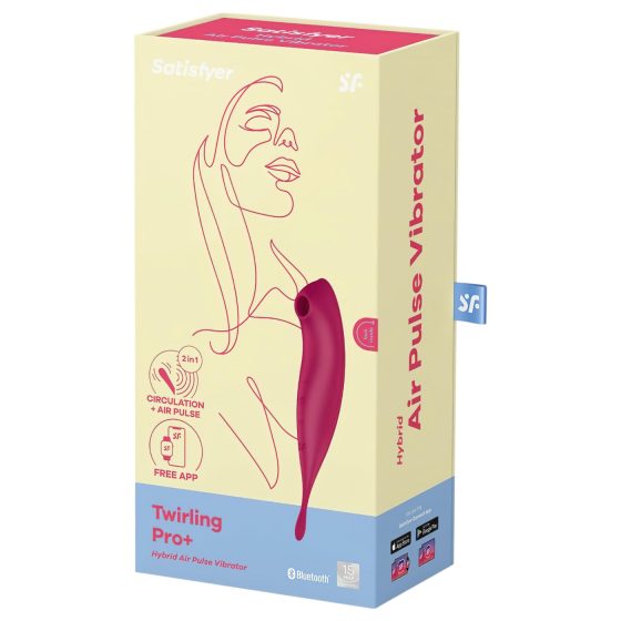 Satisfyer Twirling Pro - chytrý 2v1 vibrátor na klitoris (červený)