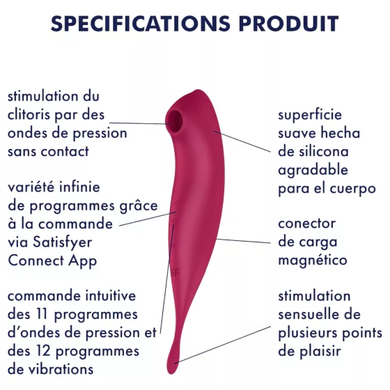/ Satisfyer Twirling Pro - aplikací řízený vibrátor na klitoris (červený)