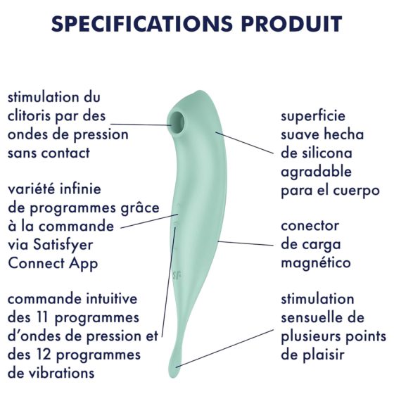 Satisfyer Twirling Pro – chytrý 2v1 klitorální vibrátor (máta)