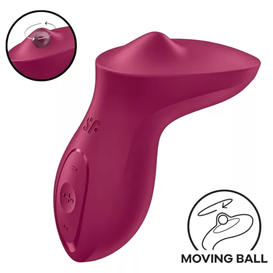 Satisfyer Exciterrr - rotační kuličkový vibroátor na klitoris (červený)