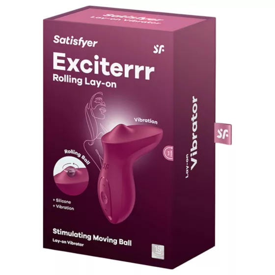 Satisfyer Exciterrr - rotační kuličkový vibroátor na klitoris (červený)