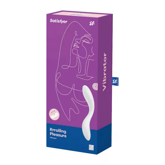 Satisfyer Rrrolling - vibrátor na G-bod s pohyblivými kuličkami - bílý