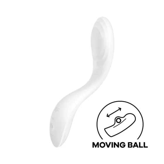Satisfyer Rrrolling - vibrátor na G-bod s pohyblivými kuličkami - bílý