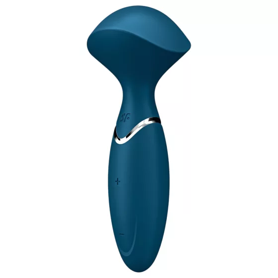 Satisfyer Mini Wand-er - masážní vibrátor voděodolný - modrý
