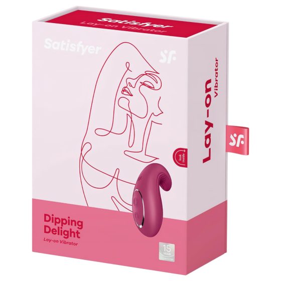 Satisfyer Dipping Delight - akumulátorový klitorální vibrátor (červený)