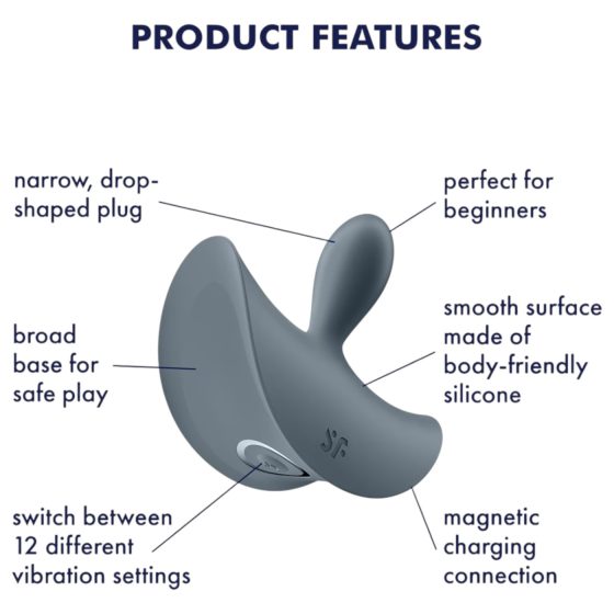 Satisfyer Booty Pro Začátečníky 2 - anální vibrátor (šedý)