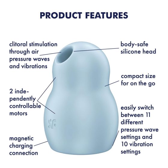 / Satisfyer Pro To Go 1 - vzduchový stimulátor klitorisu (modrý)