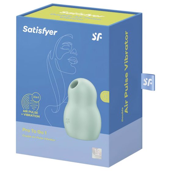 Satisfyer Pro To Go 1 - nabíjecí, pulzní stimulátor klitorisu (mentolový)