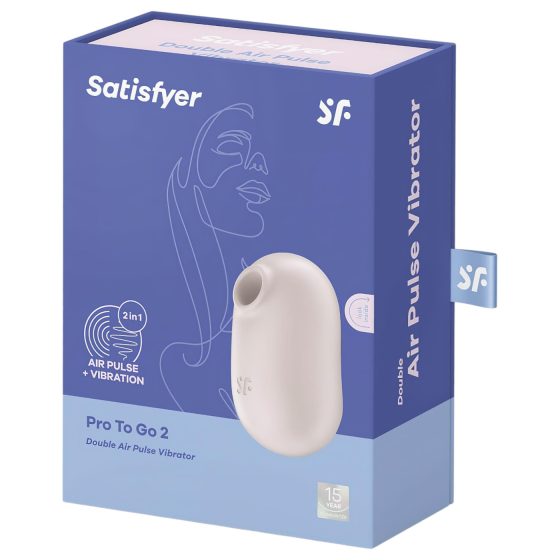 Satisfyer Pro To Go 2 - Vzduchová stimulace klitorisu (béžová)