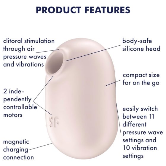 Satisfyer Pro To Go 2 - Vzduchová stimulace klitorisu (béžová)