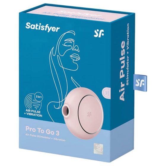 / Satisfyer Pro To Go 3 - vzduchový stimulátor klitorisu (růžový)