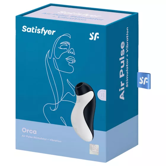 Satisfyer Orca - vodotěsný stimulátor klitorisu s tlakovými vlnami (černo-bílý)