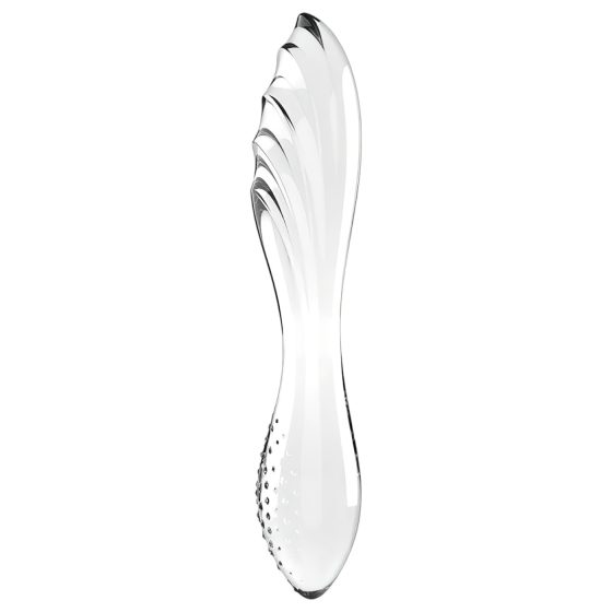 Satisfyer Dazzling Crystal 1 - oboustranné skleněné dildo (průhledné)
