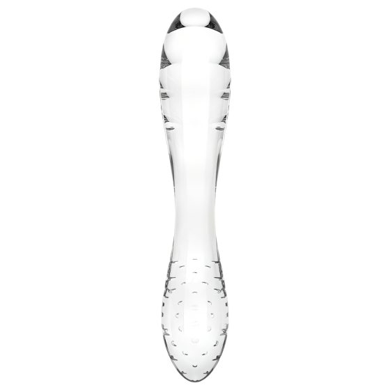 Satisfyer Dazzling Crystal 1 - oboustranné skleněné dildo (průhledné)