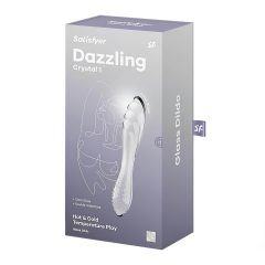   Satisfyer Dazzling Crystal 1 - oboustranné skleněné dildo (průhledné)