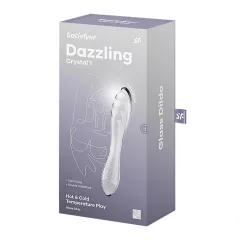   Satisfyer Dazzling Crystal 1 - oboustranné skleněné dildo - čiré