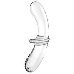   Satisfyer Double Crystal – oboustranné skleněné dildo (průhledné)