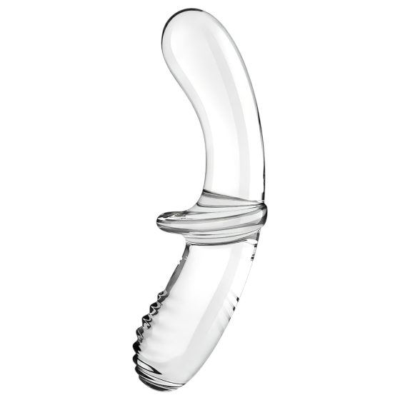 Satisfyer Double Crystal – oboustranné skleněné dildo (průhledné)