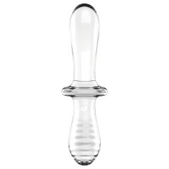   Satisfyer Double Crystal – oboustranné skleněné dildo (průhledné)