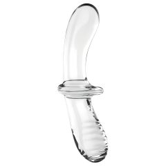   Satisfyer Double Crystal – oboustranné skleněné dildo (průhledné)