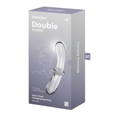   Satisfyer Double Crystal – oboustranné skleněné dildo (průhledné)