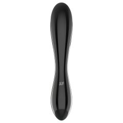   Satisfyer Dazzling Crystal 1 - oboustranné skleněné dildo (černé)