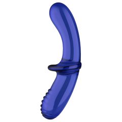   Satisfyer Double Crystal - oboustranné skleněné dildo (modré)