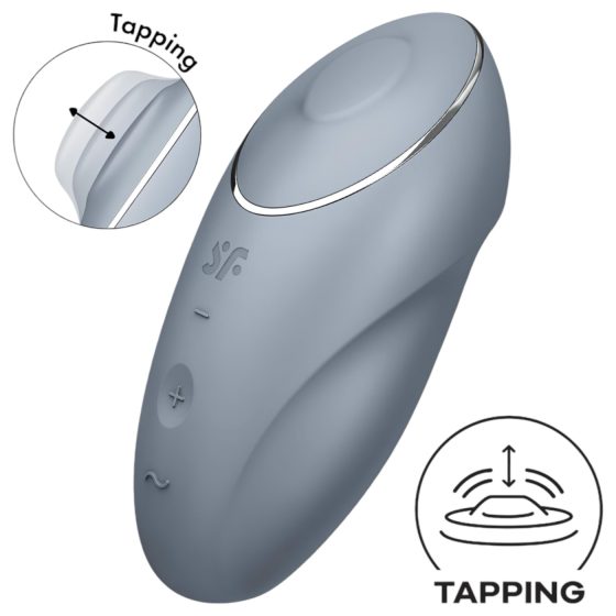 Satisfyer Tap & Climax 1 - 2v1 stimulátor klitorisu (šedý)