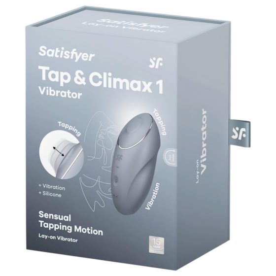 Satisfyer Tap & Climax 1 - 2v1 vibrátor na klitoris - šedý