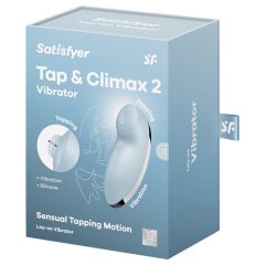   Satisfyer Tap & Climax 2 - 2v1 stimulátor a vibrátor na klitoris (modrá)