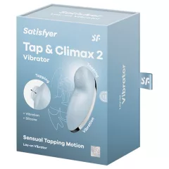   Satisfyer Tap & Climax 2 - vibrátor a stimulátor klitorisu 2v1 - modrý