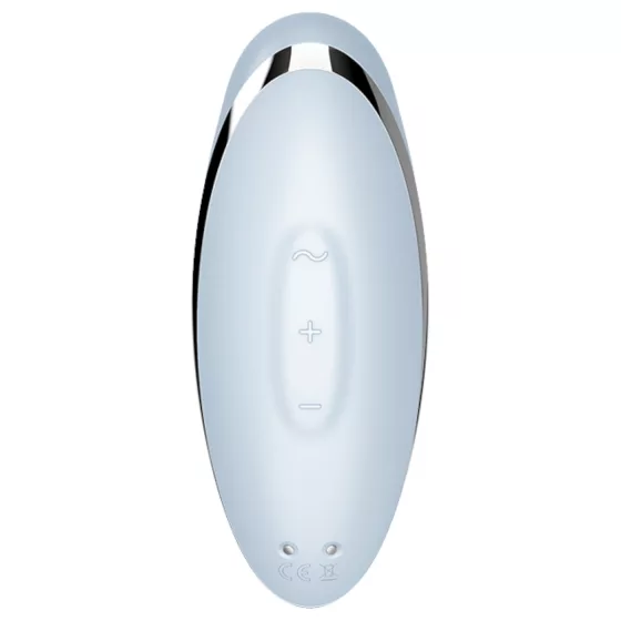 Satisfyer Tap & Climax 2 - stimulátor klitorisu a vibrátor 2 v 1 (modrý)
