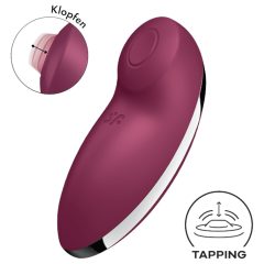  Satisfyer Tap & Climax 2 - vibrátor a dráždidlo klitorisu 2v1 - červený