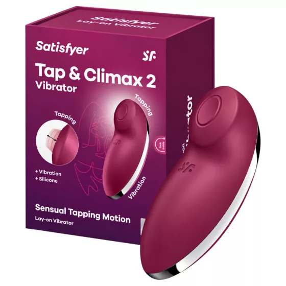 / Satisfyer Tap & Climax 2 - 2v1 stimulátor klitorisu a vibrátor (červený)