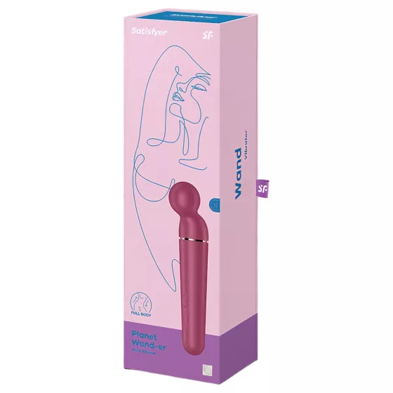 Satisfyer Planet Wand-er - masážní vibrátor (červený)