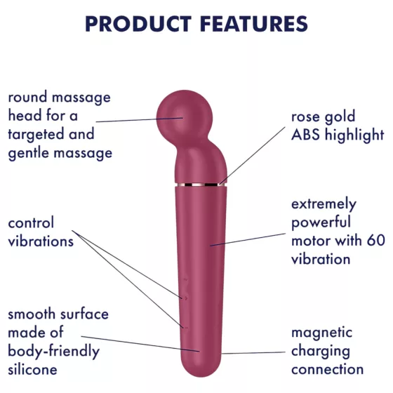 Satisfyer Planet Wand-er - masážní vibrátor (červený)