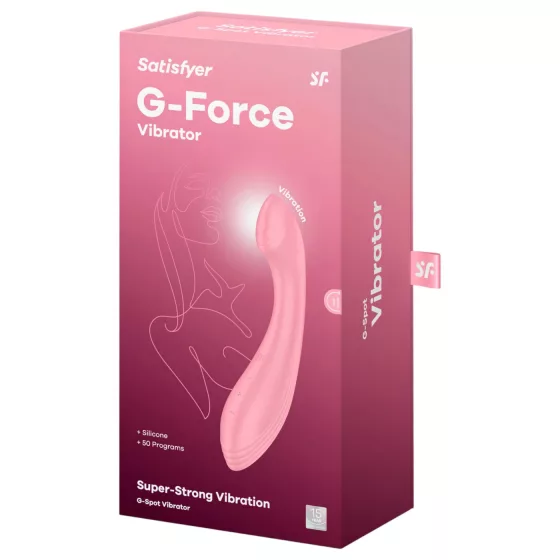 Satisfyer G-Force - vibrátor na bod G - dobíjecí, vodotěsný, růžový