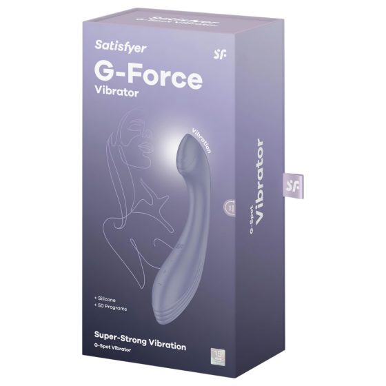 Satisfyer G-Force - akumulátorový, vodotěsný G-bod vibrátor (fialový)